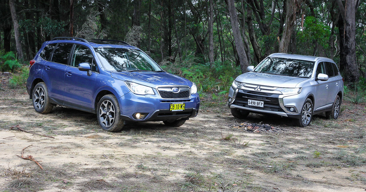 Mitsubishi Outlander v Subaru Forester SUV comparison review