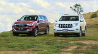 2016 Ford Everest Titanium v Toyota Prado VX off road comparison review