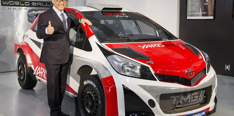 Akio+Toyoda+with+Toyota+Yaris+WRC+carhr