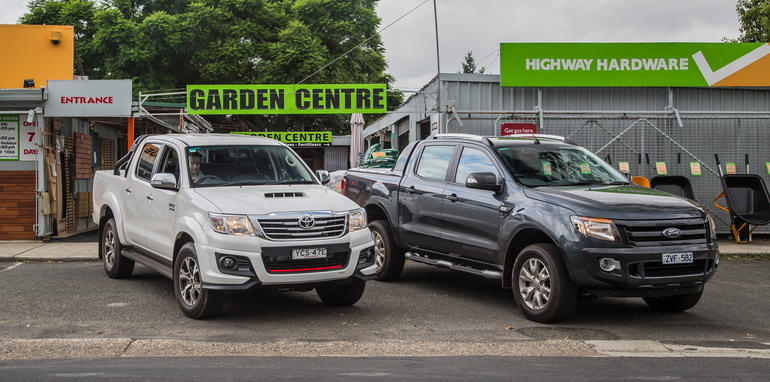 new ford ranger versus toyota hilux #7
