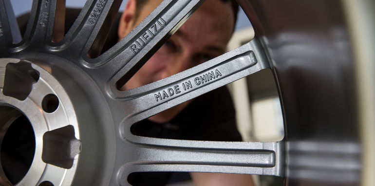 Some fake wheels had Made In China stamped on them.