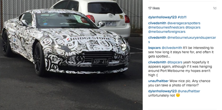 Aston Martin Db11 Spied In Australia Supercar Testing In