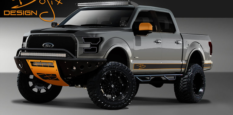 This F-150 SuperCrew is more than ready to take on the most severe off-road duties and look good while doing it. Sleek Nardo Grey paint with Bojix Orange accents are illuminated by 30”, 40” & 50” Radius light bars. Equipped with a Full Race intake system and twin Borg Warner EFR turbo upgrades on the 3.5L EcoBoost engine, this truck has outstanding power and a quick response to tackle every type of terrain with agility and authority.