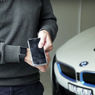 How does an Apple Watch and smart phone interact with a BMW i8?