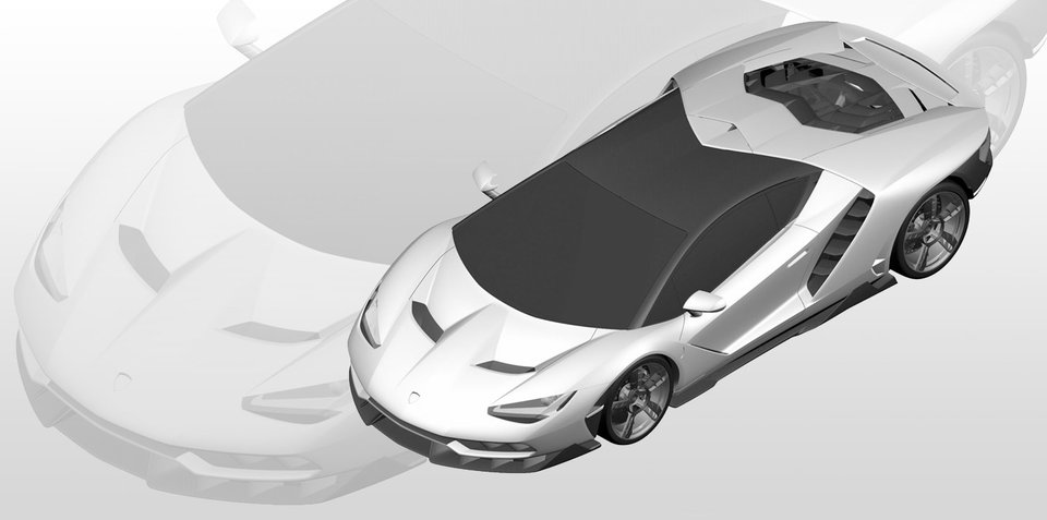 Lamborghini ‘Centenario’ hypercar revealed through patent images