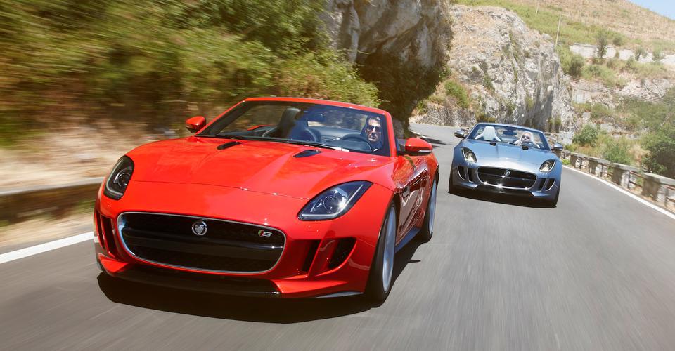 Jaguar F-Type V8, V6 in exhaust sound off