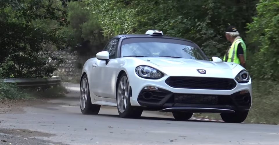 Abarth 124 Rally RGT gets sideways in driving tests 