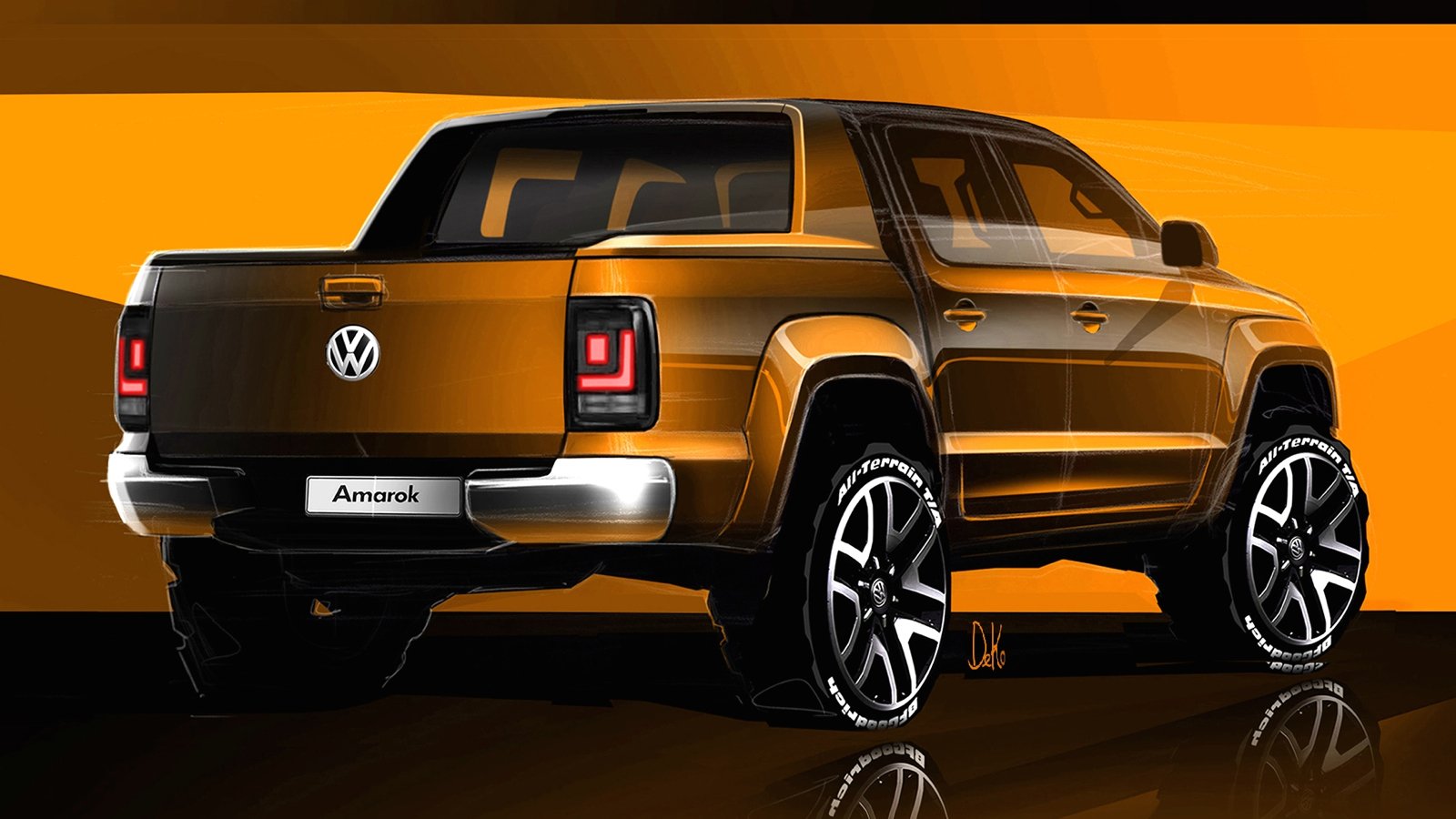 2017 Volkswagen Amarok sketches revealed - Photos (1 of 9)