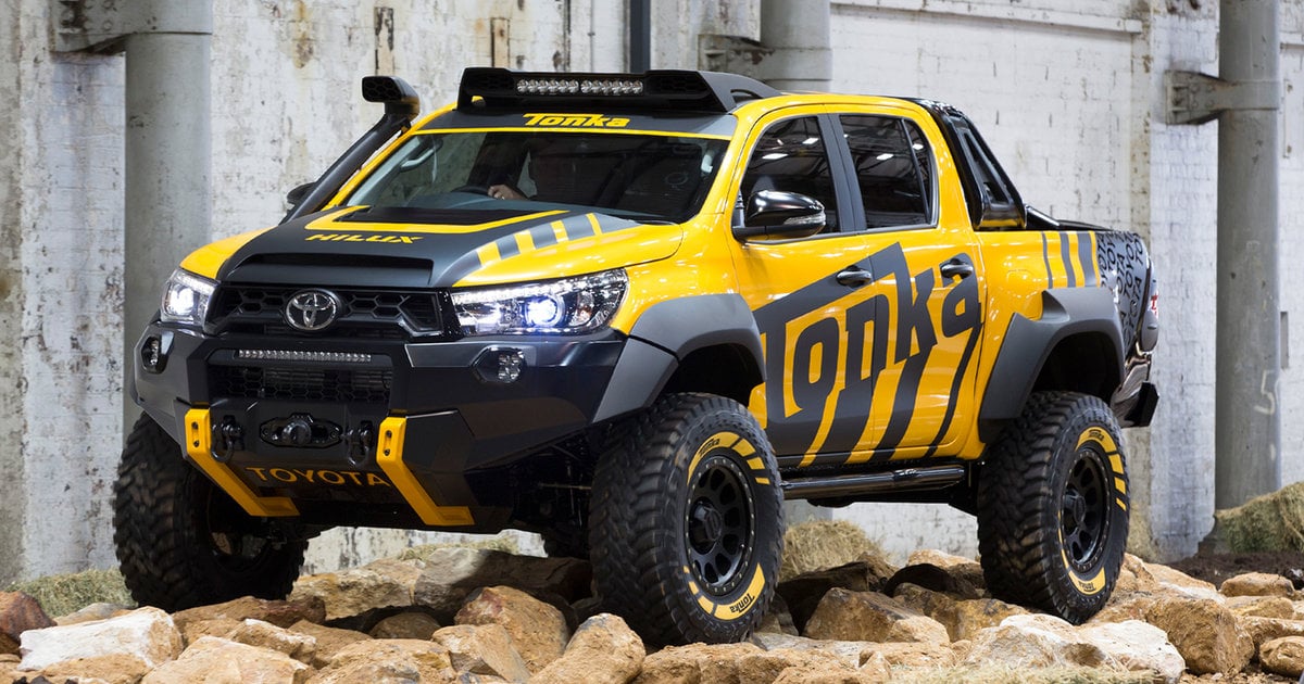 Playtime in the Toyota HiLux Tonka concept and 2017 Toyota ...