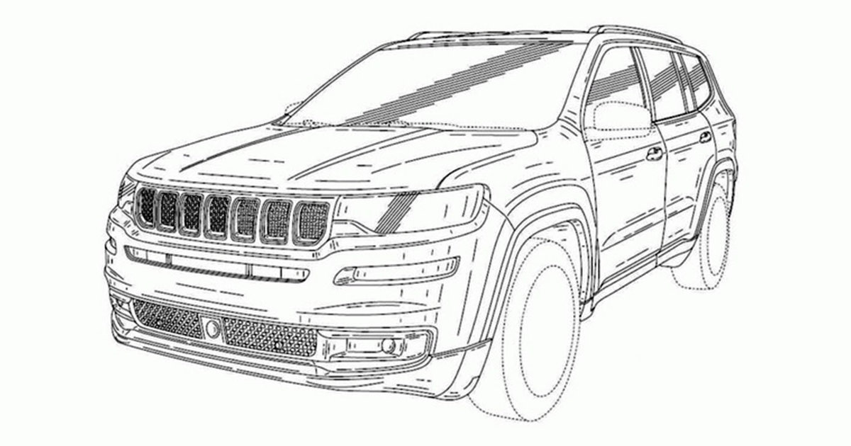 2018 Jeep Grand Commander revealed in patent sketches