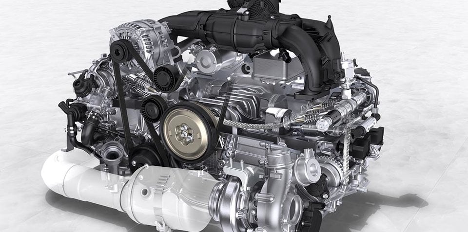 Porsche 718 Boxster four-cylinder engines in detail