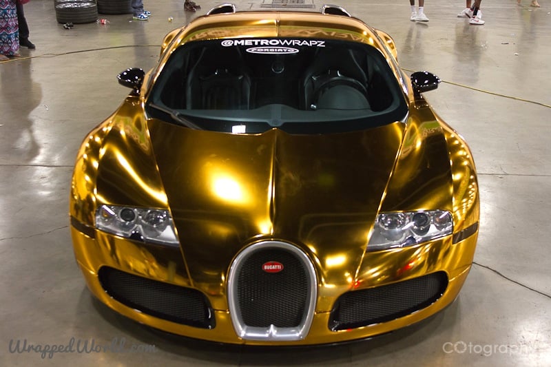 Bugatti Veyron gold wrapped for US rapper Flo Rida - photos | CarAdvice