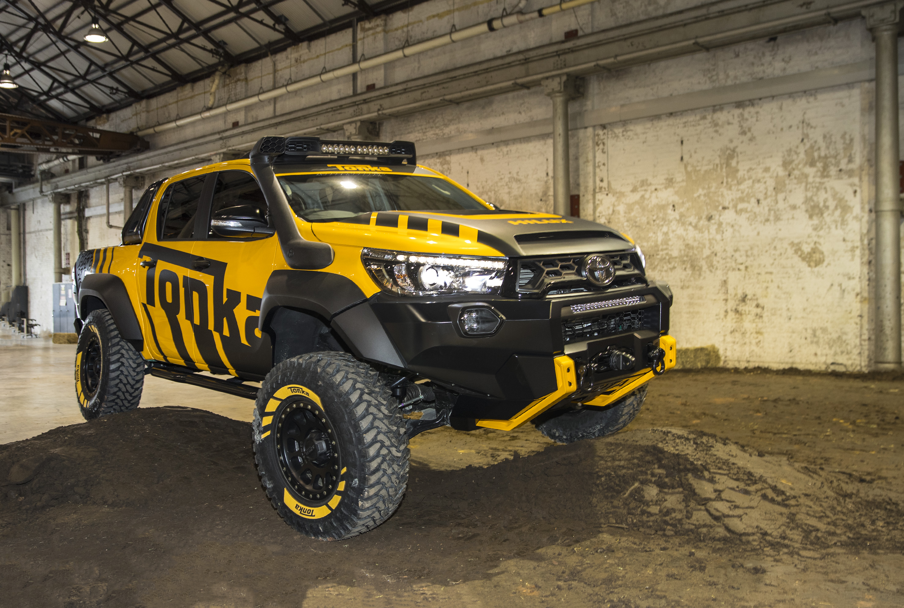 Playtime in the Toyota HiLux Tonka concept and 2022 Toyota 